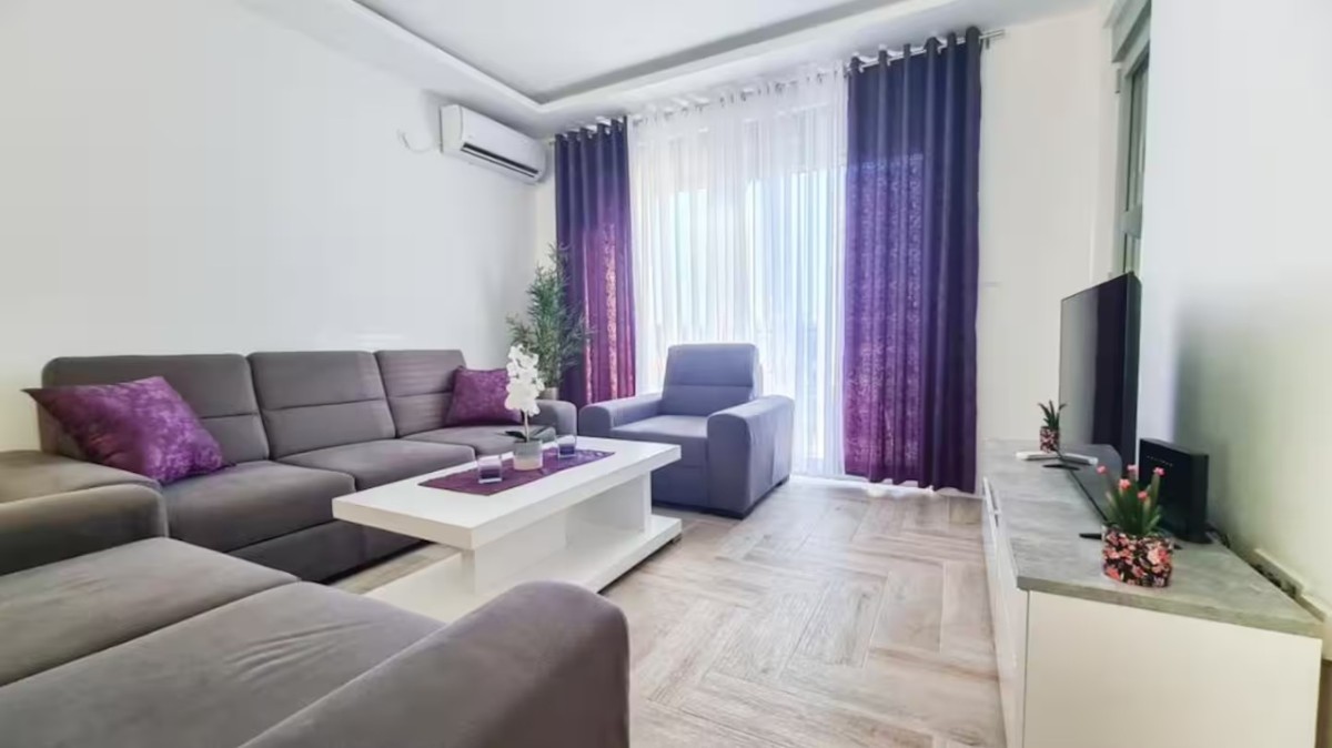 One-Bedroom Apartment with New Furniture in a New Building, Kava, Tivat