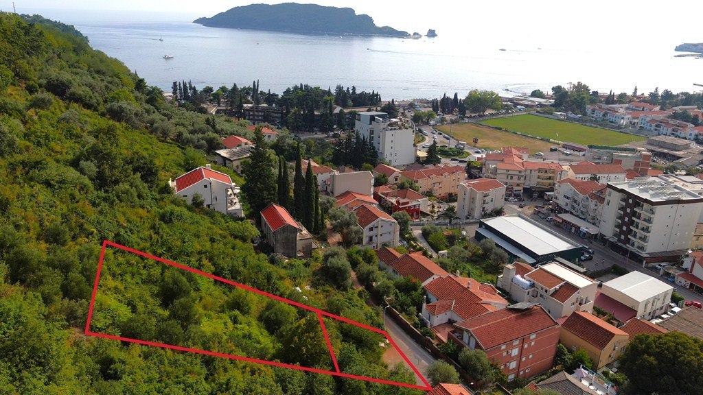 Zemljište za gradnju 3 objekta, pogled na more, Podkošljun, Budva