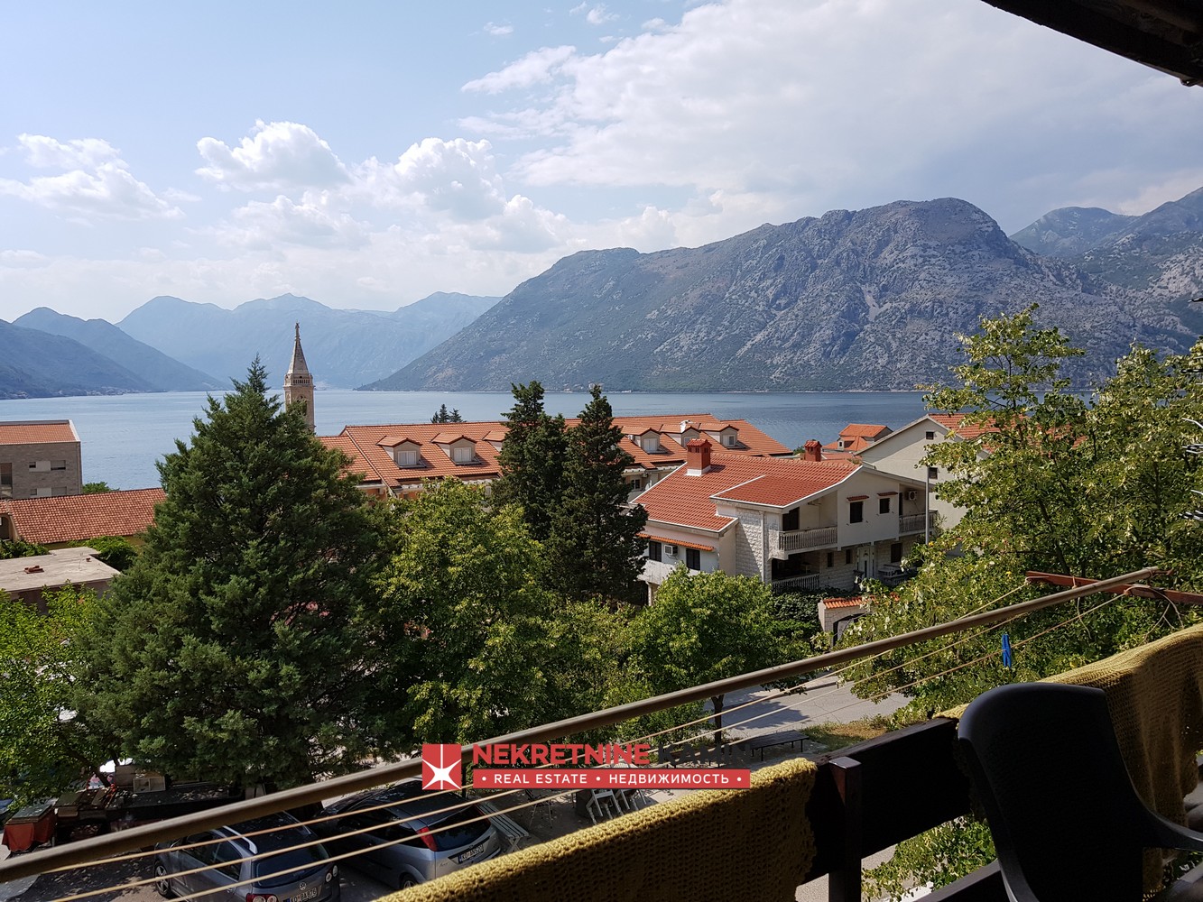 Two-Bedroom Apartment with Sea and Bay Views, 200 m from the Sea, Dobrota, Kotor