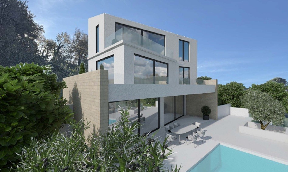 Building Plot of 400 m² with Concept Design, 100 m from the Sea, Rijeka Reževića, Budva