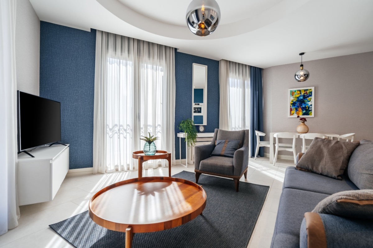 Designer One-Bedroom Apartment of 45 m², 5-Minute Walk from Porto Montenegro, Tivat