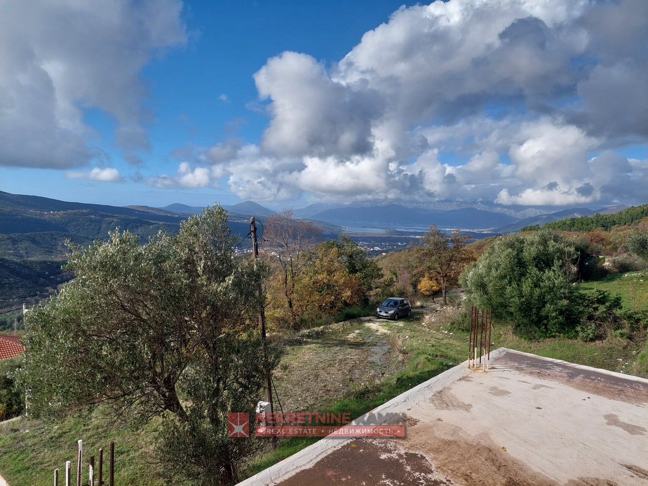 Single-Storey House with Views of the Bay of Tivat and a Large Plot, Grbalj, Kotor