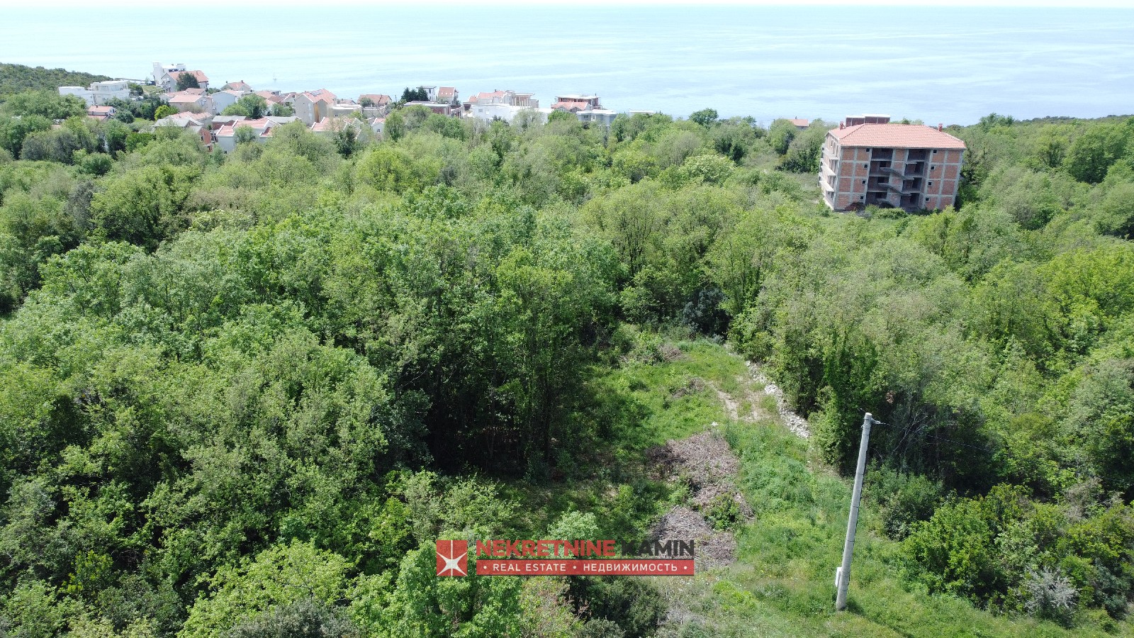Urbanized Plot of 530 m² with Maximum Building Area of 500 m², Krimovice, Kotor