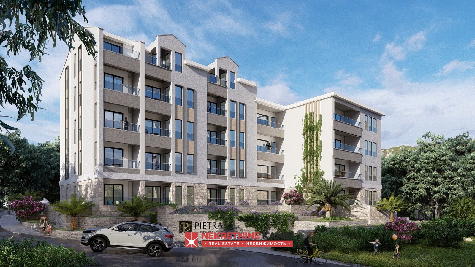 One-Bedroom Apartment of 42 m² under Construction, Pietra Residence, Podkošljun, Budva