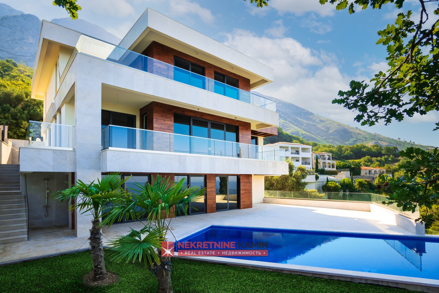 New Villa with Open Sea Views, 200 m from the Sea, Skočiđevojka, Budva