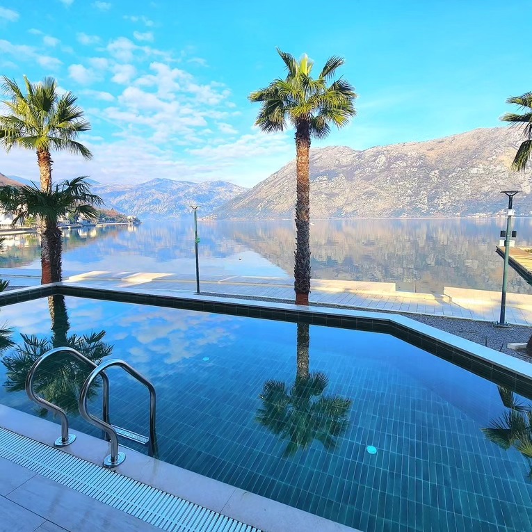 Villa on the First Line from the Sea in the Hyatt Regency Resort, Stoliv, Kotor